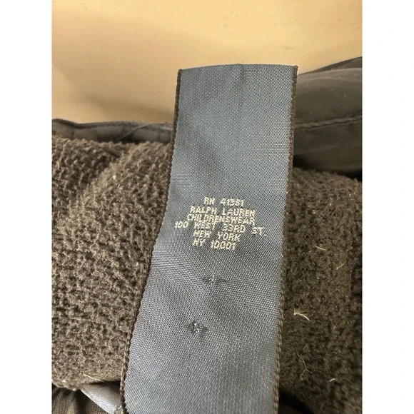 Polo Ralph Lauren Boys Youth Puffer Jacket Coat Black Hooded Size Small 8 Down - Picture 7 of 12